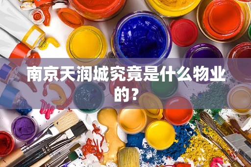 南京天润城究竟是什么物业的？