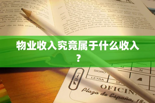 物业收入究竟属于什么收入？