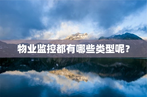 物业监控都有哪些类型呢？