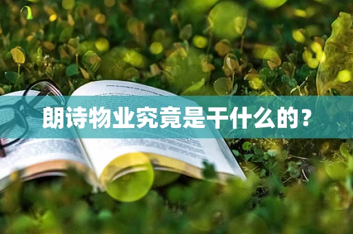 朗诗物业究竟是干什么的？