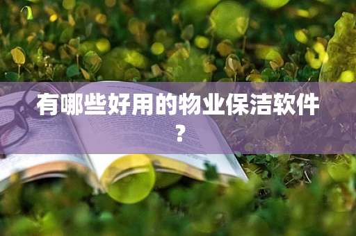 有哪些好用的物业保洁软件？