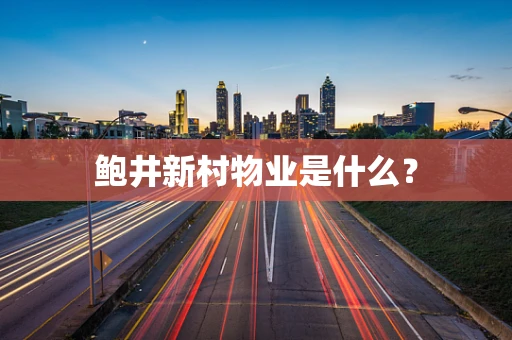 鲍井新村物业是什么？