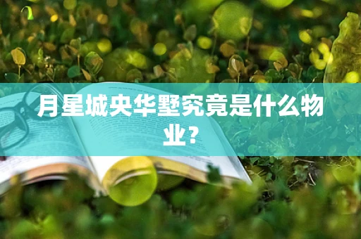 月星城央华墅究竟是什么物业？