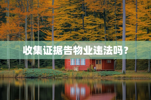 收集证据告物业违法吗？