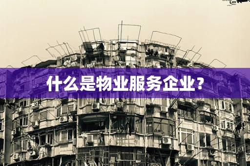 什么是物业服务企业？
