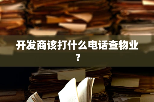 开发商该打什么电话查物业？