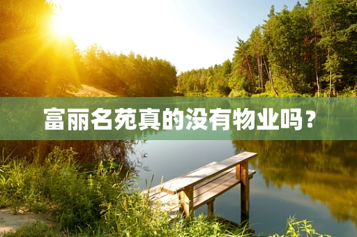 富丽名苑真的没有物业吗？