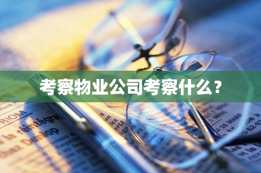 考察物业公司考察什么？
