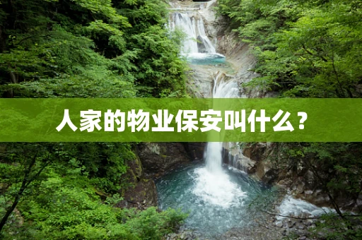 人家的物业保安叫什么？
