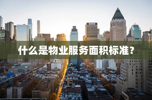 什么是物业服务面积标准？