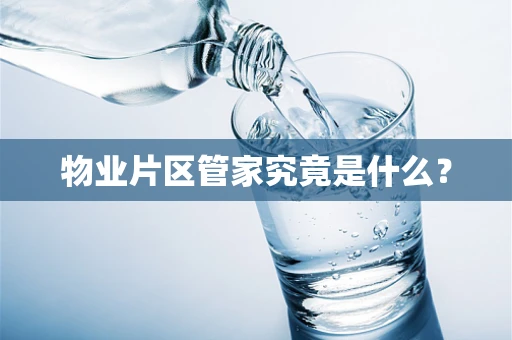 物业片区管家究竟是什么？