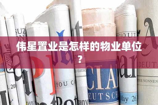 伟星置业是怎样的物业单位？