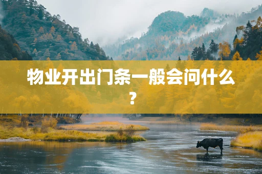 物业开出门条一般会问什么？