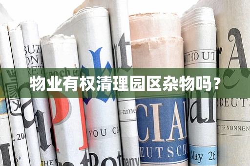 物业有权清理园区杂物吗？