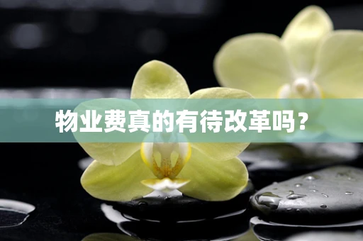 物业费真的有待改革吗？