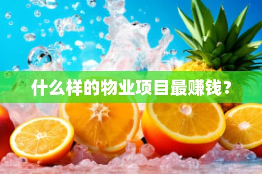 什么样的物业项目最赚钱？