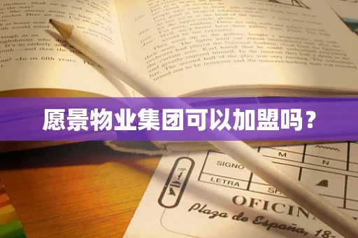 愿景物业集团可以加盟吗？