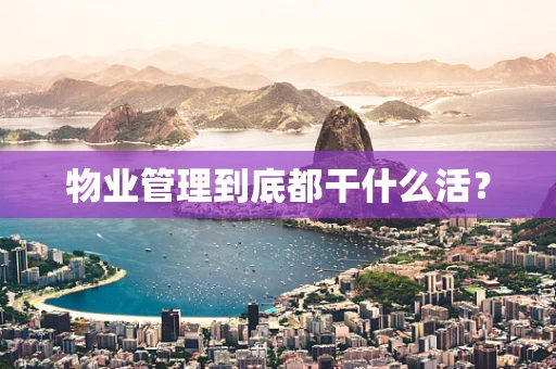 物业管理到底都干什么活？