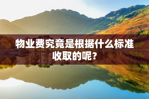 物业费究竟是根据什么标准收取的呢？