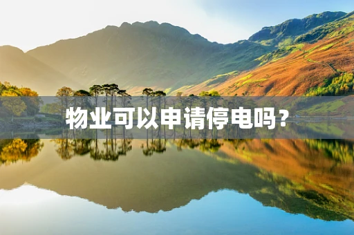物业可以申请停电吗？