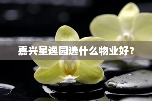 嘉兴星逸园选什么物业好？